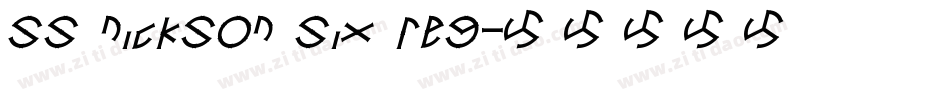 ss nickson six reg字体转换